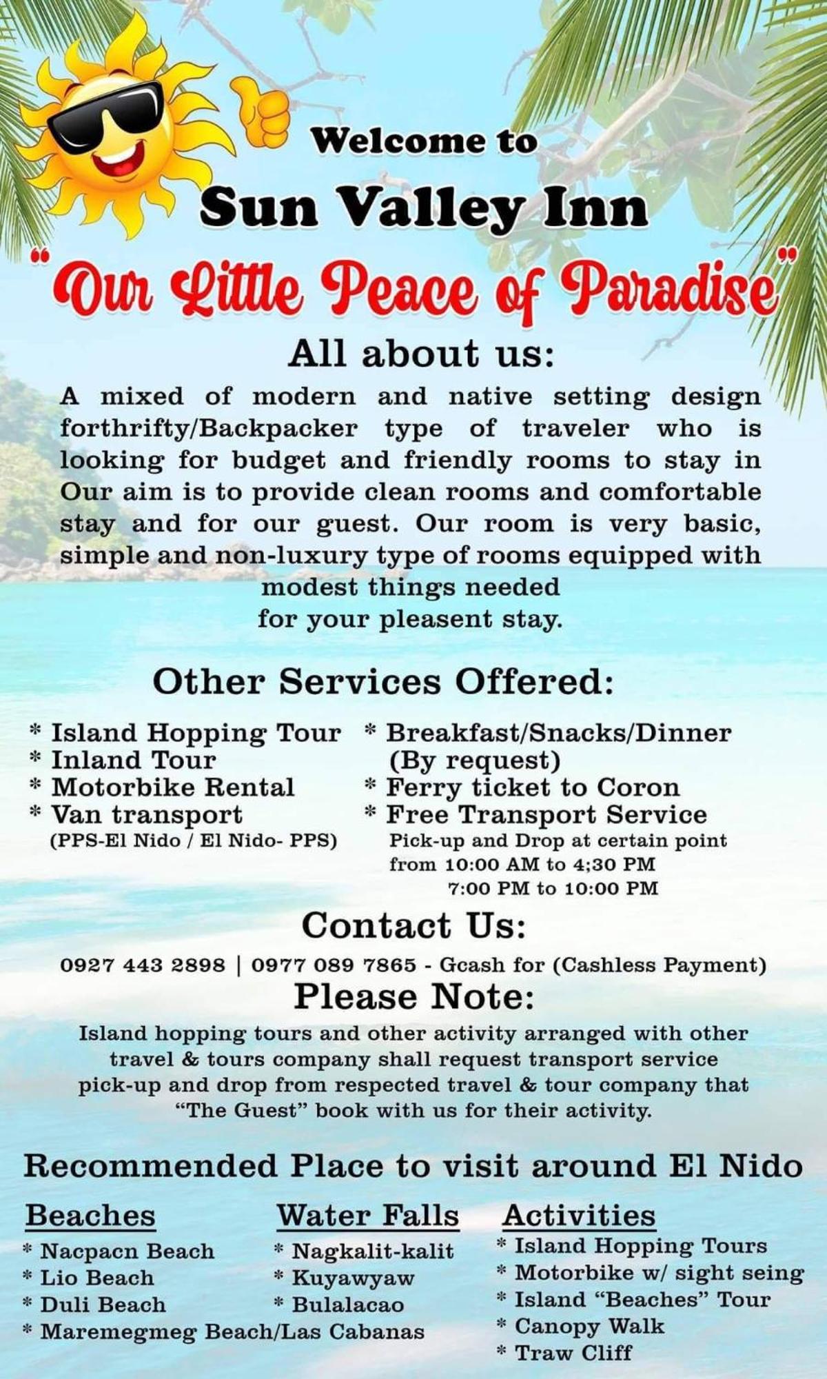 El Nido Hostel Sun Valley Экстерьер фото